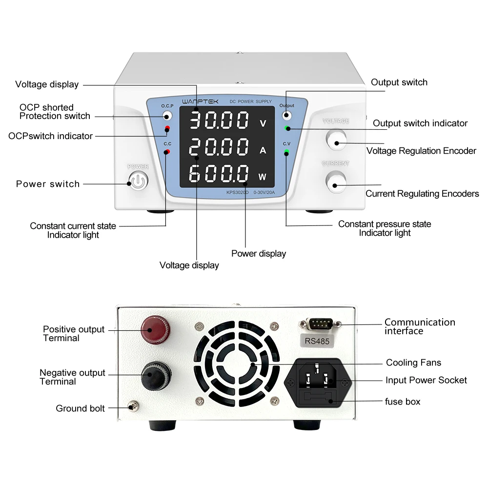Wanptek RS485/RS232 Laboratuva - Programmable Dc Power Supply 60V 10A incelemesi ve fiyatı